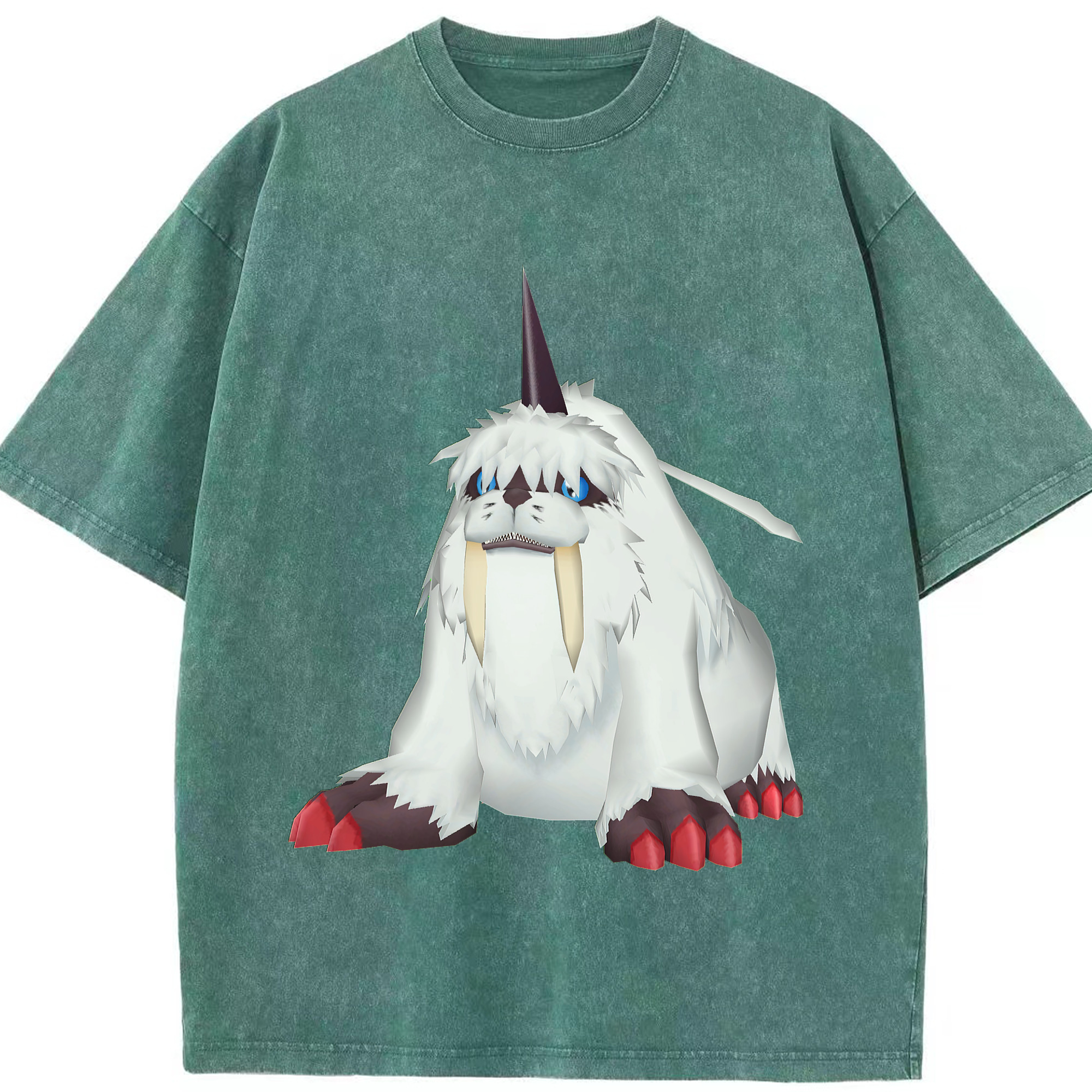 （画像用） Digimon デジタルモンスター/デジモン 綿100% ヴィンテージ風 半袖Tシャツ（フロントプリント）